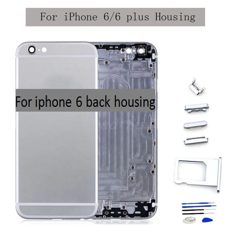 Новинка 4," задняя крышка для iphone 6 крышка батареи задняя крышка Корпус задняя дверь Чехол средняя рамка Шасси с боковой сборка кнопок
