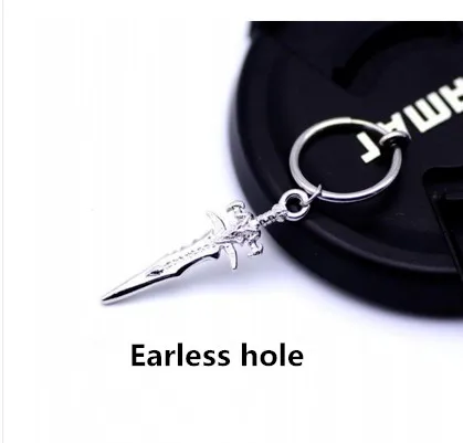 Earless hole Дизайн, новые мужские один шип серьги из нержавеющей стали, ребята, аксессуар, хипстер, стиля гранж, серьги с кинжалом - Окраска металла: Earless hole