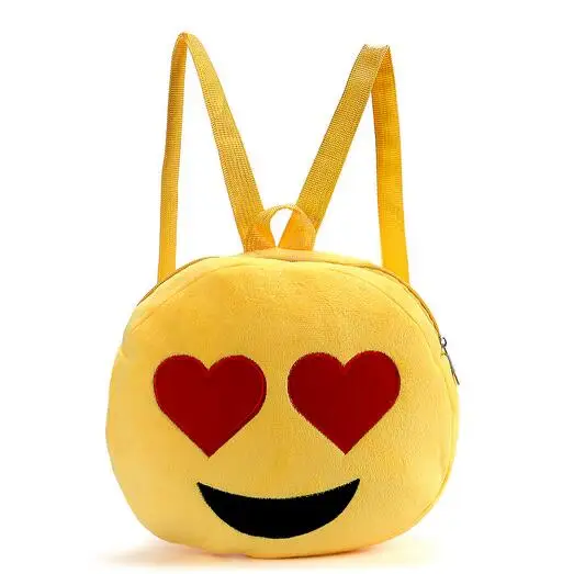 Круглый выражение Рюкзак Плюшевые Куклы Детский сад милый рюкзак|plush backpack|backpack