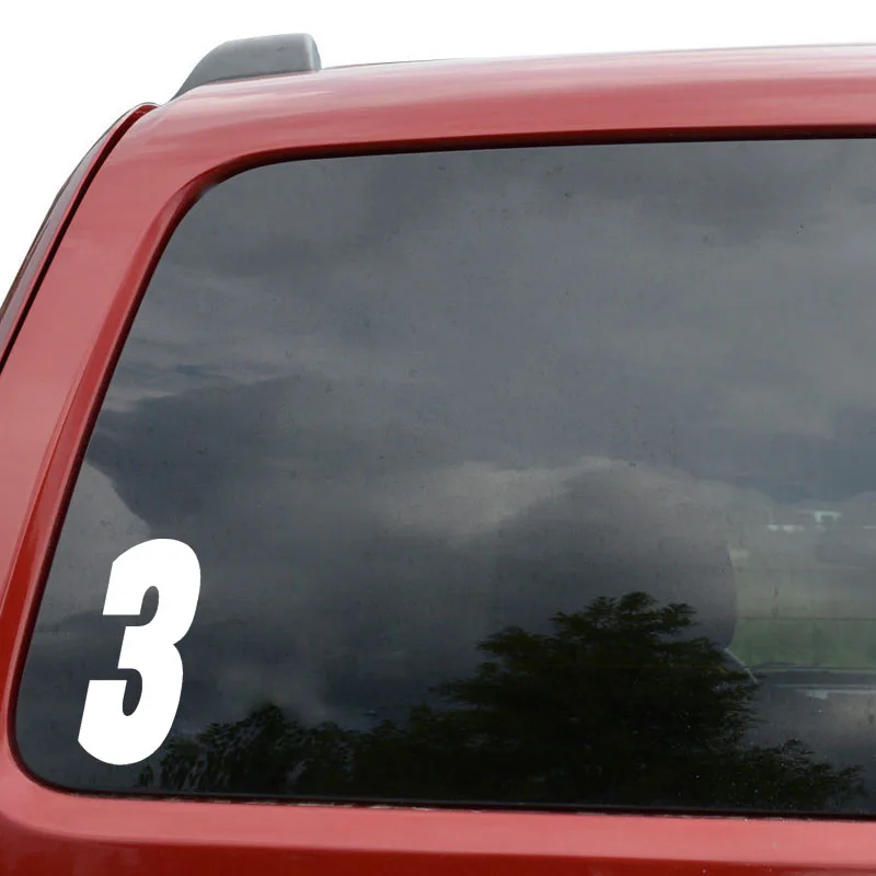 

QYPF 8CM*15CM Fashion Number 3 Vinyl High-quality Decoration Car Sticker Decal Black/Silver Accessories C15-0578