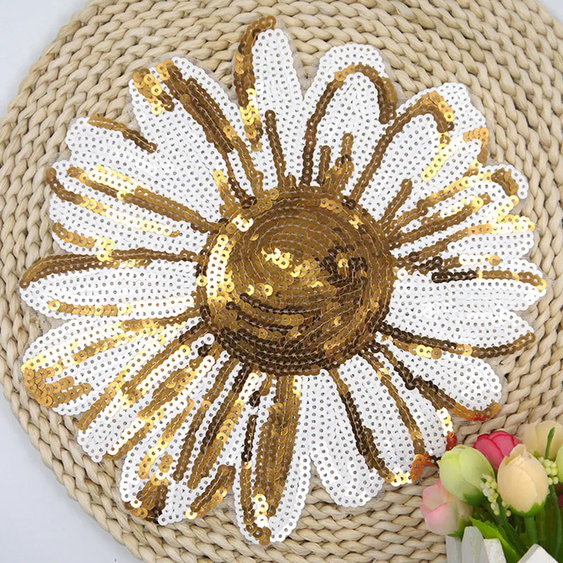 Вышитые заплаты для одежды с блестками и иметь дело ним Одежда DIY heronsbill мотив