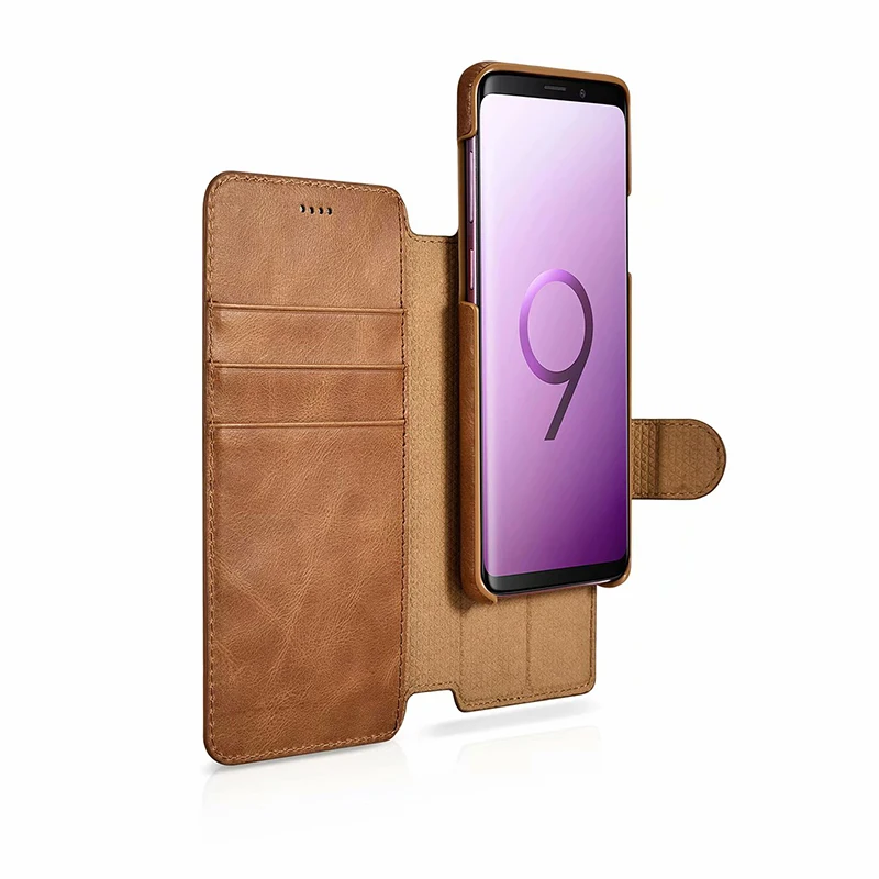 

2 в 1, роскошный Магнитный флип-чехол из натуральной кожи для Samsung S9 Plus, деловой кошелек, чехол с отделениями для карт для Galaxy S9 Plus