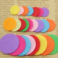 200pcs non woven cotton fabric 2cm round small pieces of pattern package sewing pet doll scrapbook stickers handmade crafts