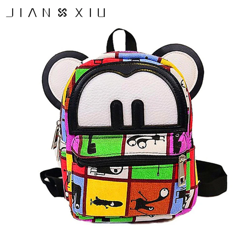 JIANXIU Маленькая женская сумка рюкзак мини мышь Сумка с мультяшным принтом для