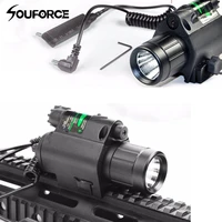 hunting tactical with 200lm led q5 flashlight green laser sight fit glock 17 19 22 series hunting rifle in accessories