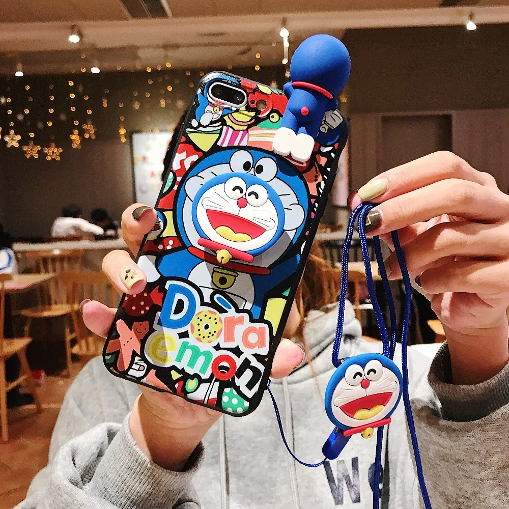 Мягкий силиконовый чехол для телефона с 3D коробкой Doraemon OPPO A3 A5 A3S A59 A73 F1S F5 F7 F9 A83 A1 A79
