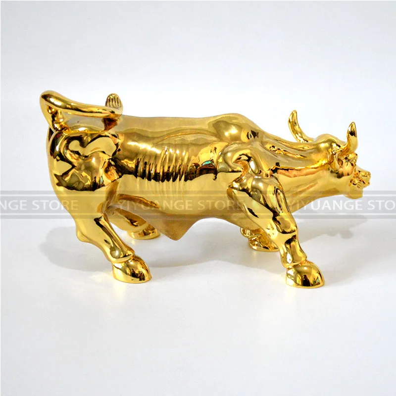 Настенная Статуэтка быка Ox из сплава с зарядкой фэн шуй Современная Скульптура