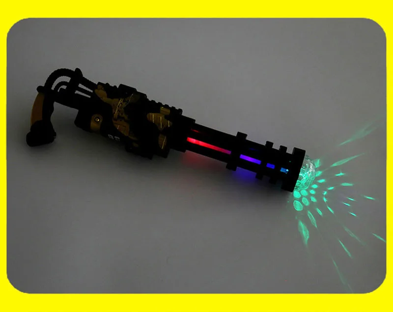 Звук световой игрушка цветные огни Гатлинга пистолет проекции Детский подарок