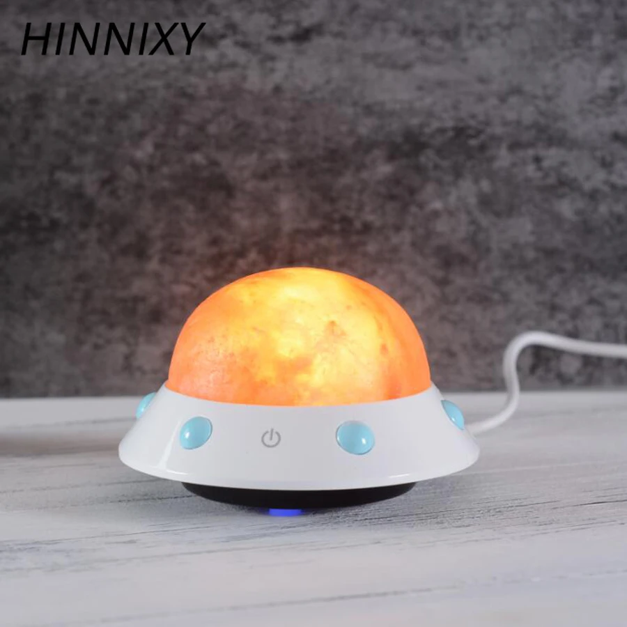 Hinnixy НЛО лава лампа LED USB зарядка соляная Ночная теплый белый защита глаз
