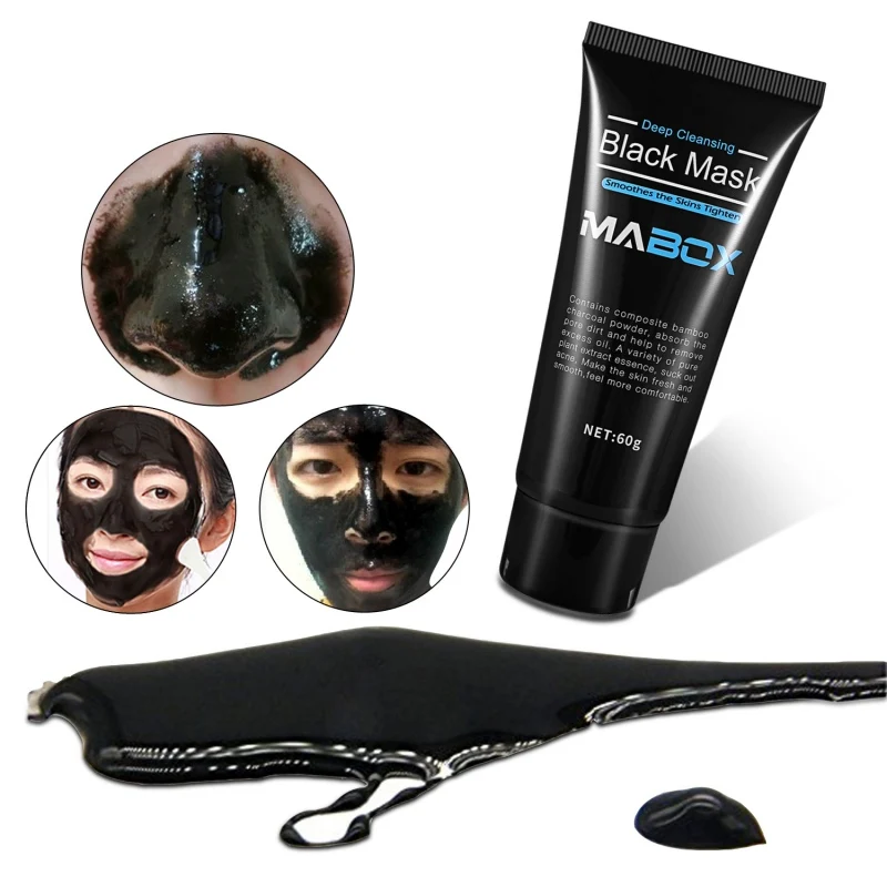 1pcs Black Mask Peel Off Bamboo Charcoal Purifying Blackhead Remover Deep Cleansing for Blemishes WrinklesFacial | Красота и здоровье