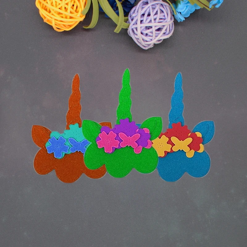 Новый креативный Единорог Рождество сердце резки для украшения Скрапбукинг