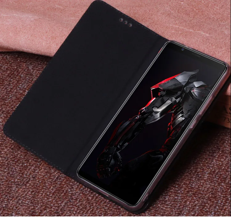 Чехол-книжка из натуральной кожи для ZTE Nubia Red Magic Mars магнитные Чехлы кожаный чехол