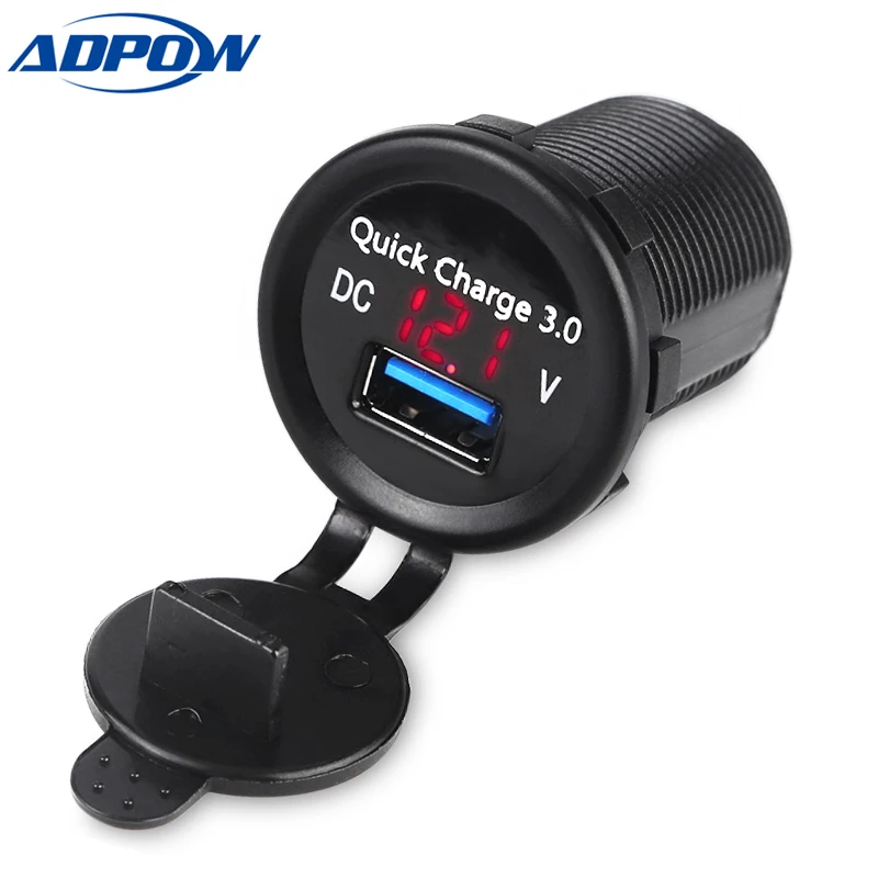 Водонепроницаемое автомобильное зарядное устройство 3 0 Автомобильное USB