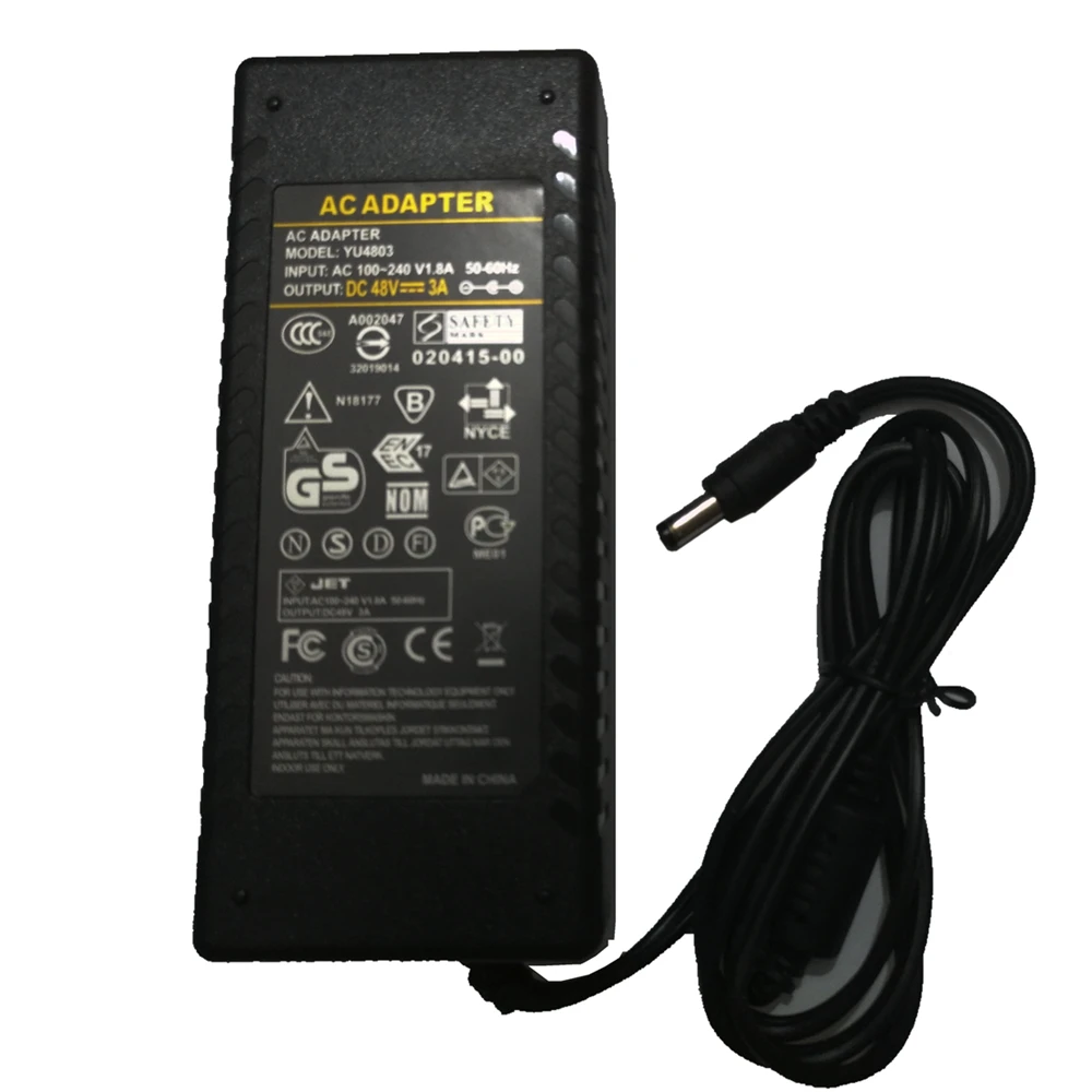 48 В AC DC адаптер зарядное устройство 1A 2A 3A Вт 96 144 LED POE импульсный источник
