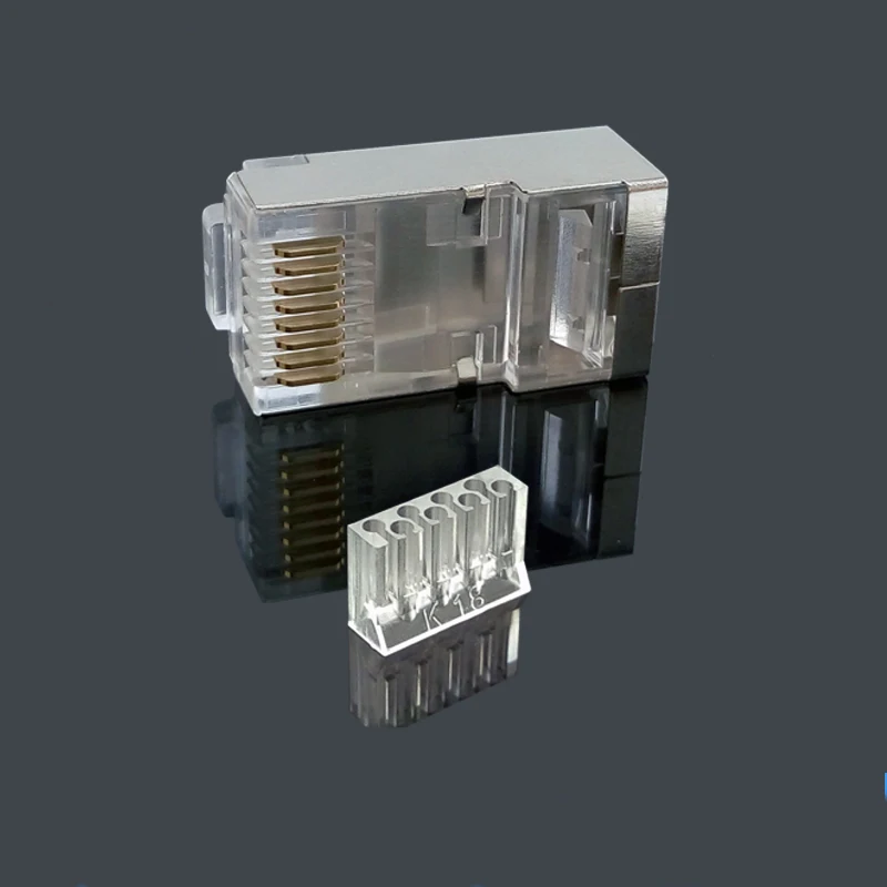Xintylink cat6 rj45 разъем ethernet Кабельный экранированный позолоченный сетевой stp rj 45 8p8c cat
