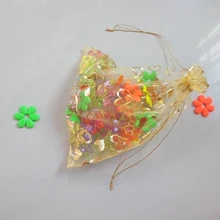 Сумки из органзы с золотым сердцем 13x18 см 50 шт. сумки для упаковки