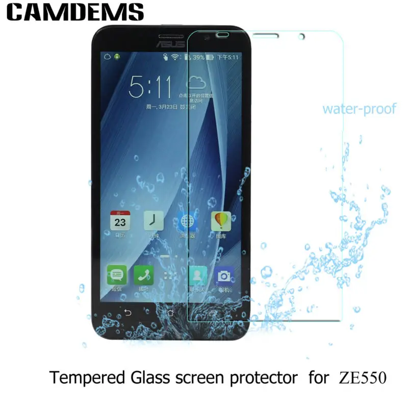 CAMDEMS Анти взрыв Протектор Экрана Закаленное Стекло Для Asus Zenfone 2 Laser