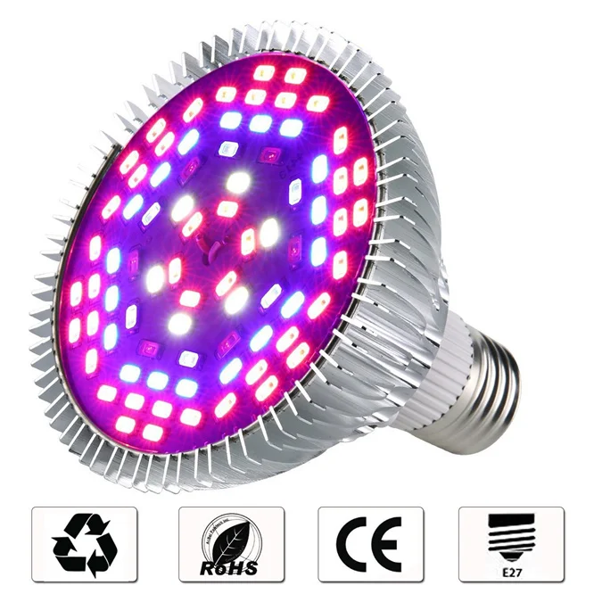 

5730 лампа E27 Full Spectrum Led Grow Light 8W 10W 30W 50W 80W красный синий светодиодный светильник для гидропоники цветы растения овощи