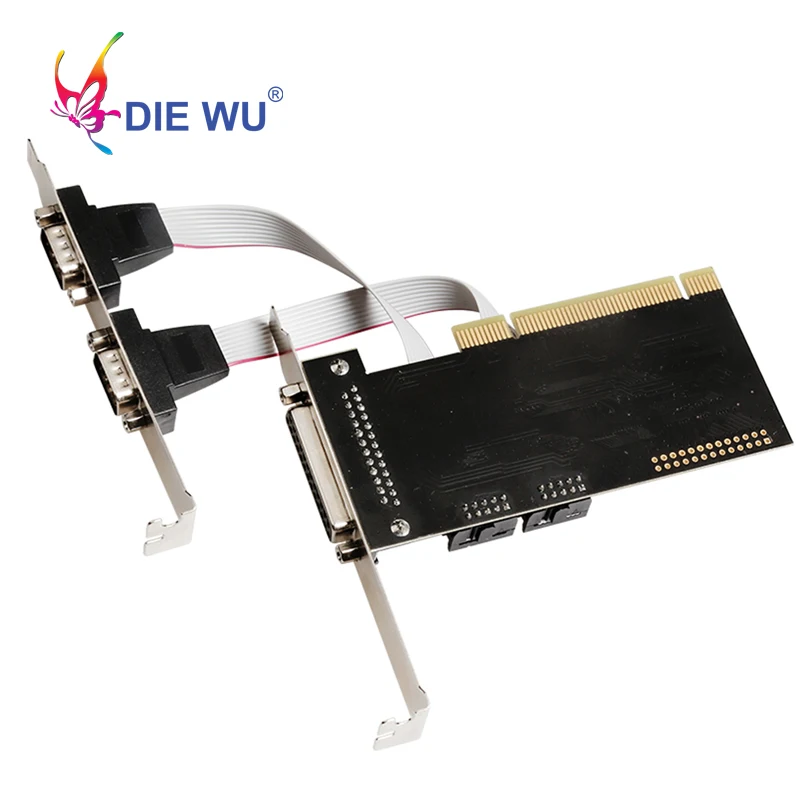 DIEWU PCI-2 порта, серийный 1 порт, параллельная Райзер-карта, добавление на карту, RS-232 RS232 с чипом ASIX/AX9865 DIEWU PCI-2 порта, серийный 1 порт, параллельная Райзер-карта, добавление на карту, RS-232 RS232 с чипом ASIX/AX9865