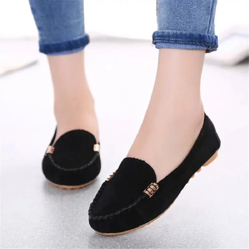 Летняя женская повседневная обувь однотонные туфли лодочки без шнуровки из