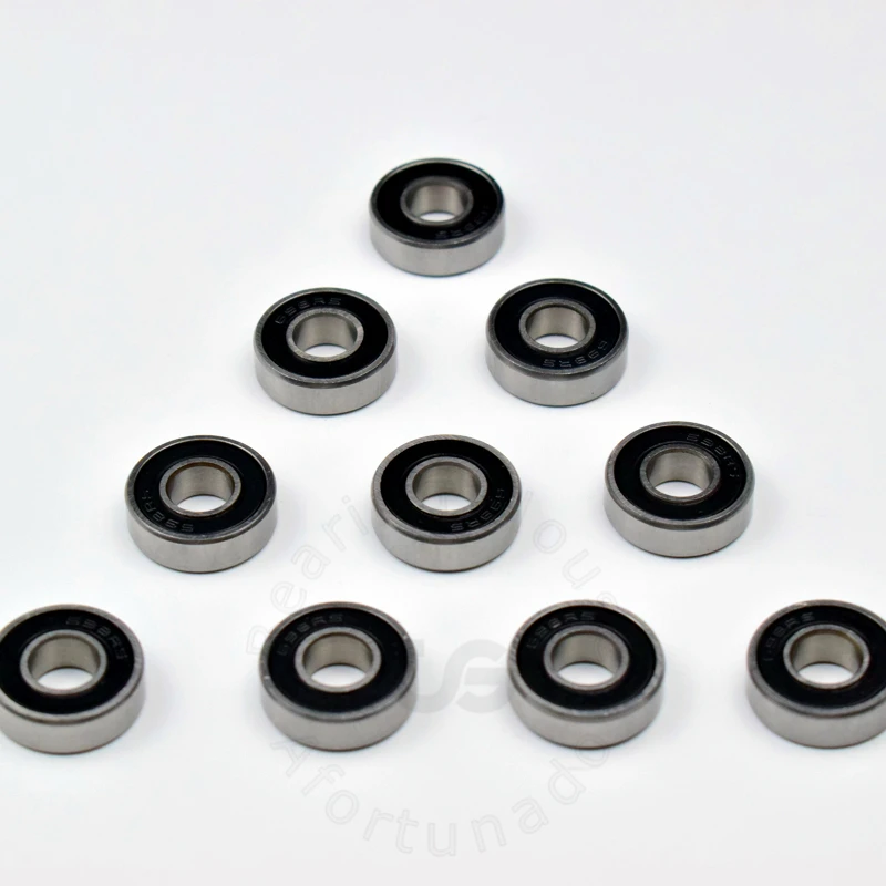 698RS 8*19*6(мм) 10 шт. Подшипник ABEC-5 подшипники 10 шт. резиновый герметичный Подшипник 698 698RS хромированный стальной подшипник