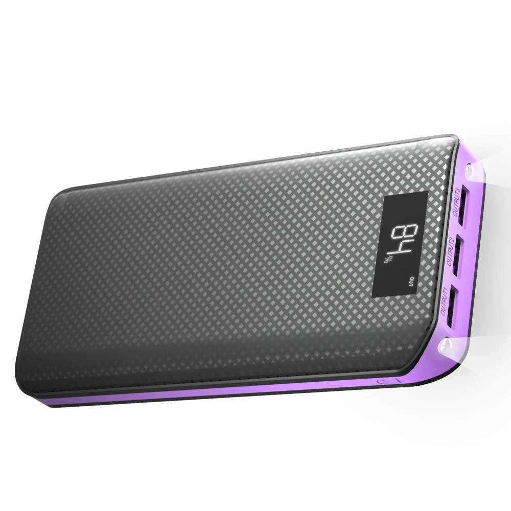Внешний аккумулятор 20000 мАч 3 USB внешний для iPhone 6 6s 7 8 10 iPad samsung Xioami huawei sony LG htc