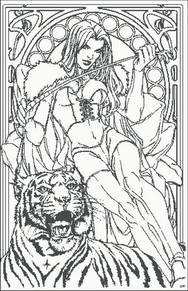 

FREE delivery hot selling Top Quality counted cross stitch kit beast and beauty, tiger and woman lady beauty