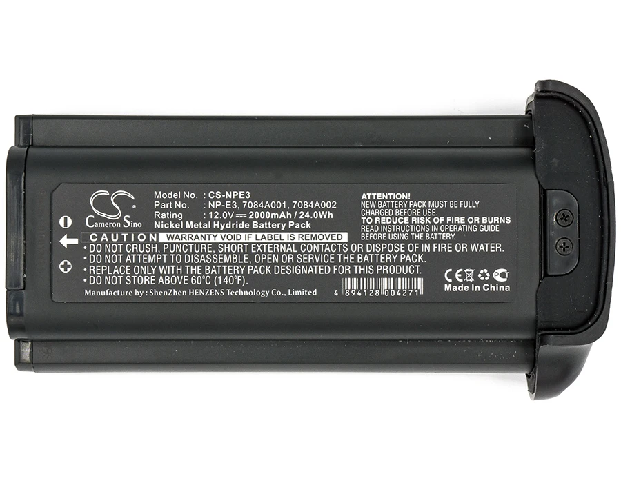 

Cameron Sino 2000mAh Battery For CANON For EOS 1D, 1D Mark II, 1D Mark II N, 1DS, 1DS Mark II,7084A001, 7084A002, NP-E3