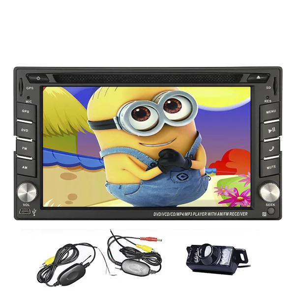 Беспроводная камера Wince 2din автомобильный dvd-плеер 6 2 &quotgps навигация стерео в тире