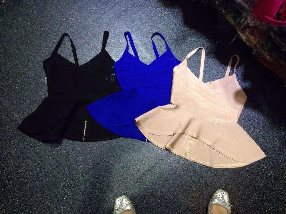 Женский трикотажный топ с оборками черный синий бежевый или красный на