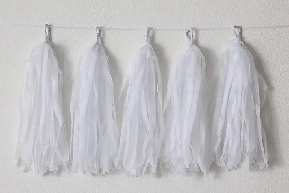white tassel 1 Набор, уникальная тема, Детские вечерние наклейки на 18, 24, 36 дюймов, ПВХ, прозрачные воздушные шары, латексные, вечерние - Цвет: white tassel