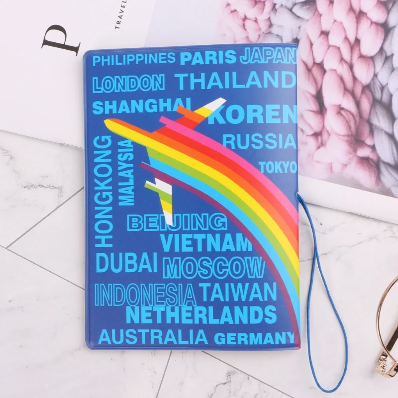 Авиация место имя Держатель паспорта Органайзер Дорожный Чехол для карт Обложка