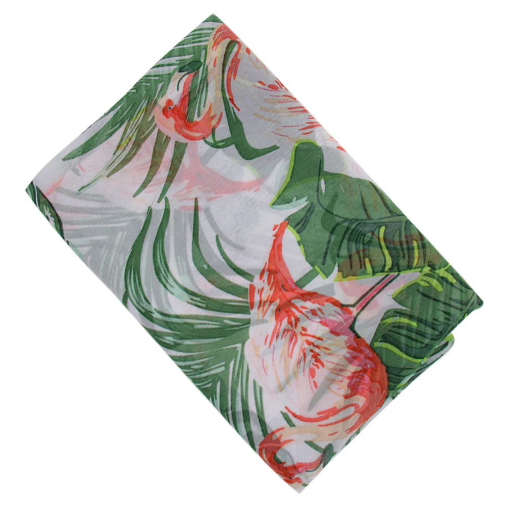

45*150CM Chiffon Fabrics Flamingo Little Transparent Fabric Soft Touch DIY Shawl Headband Clothes For Patchwork Sewing Materials