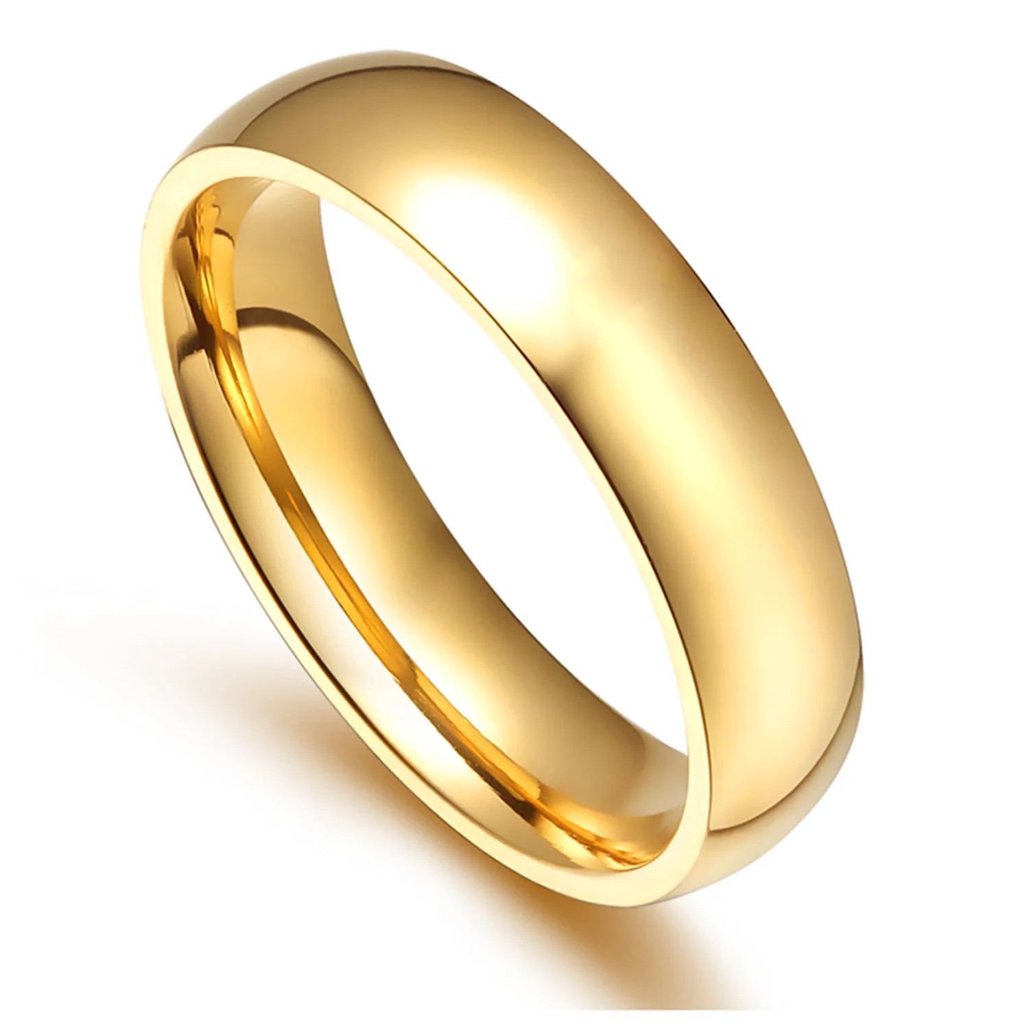 LUXUSTEEL набор anillos высокой полировки золотого и серебряного цвета пара колец
