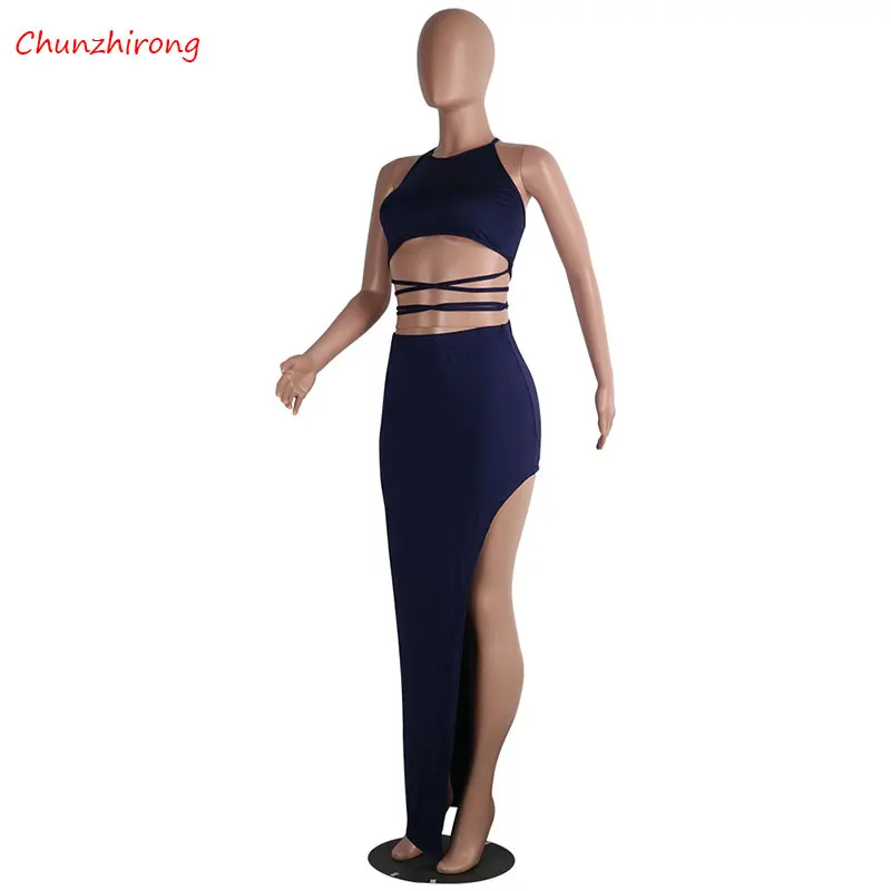 Новый 2017 Две Пьесы Оболочка Платья Повязки Лето Boho Длинные Спинки Спагетти