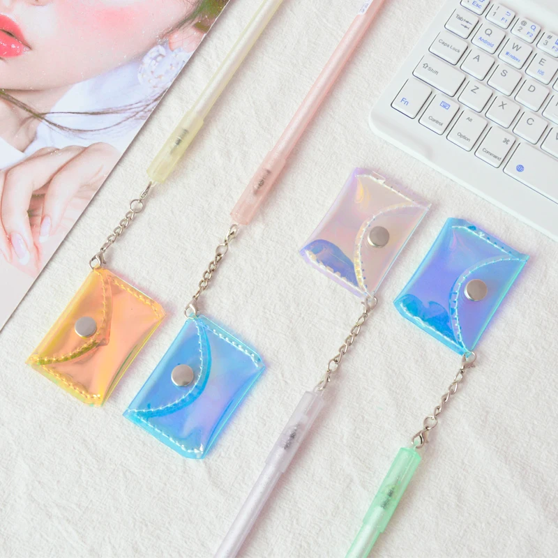 Каваи креативный лазерный Кошелек для монет гелевая ручка подписи эсконар