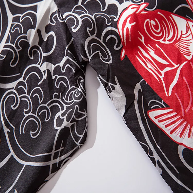 Азиатское японское модное кимоно Haori кардиган Мужская Летняя тонкая Солнцезащитная одежда для пляжного отдыха мужской Восточный плащ
