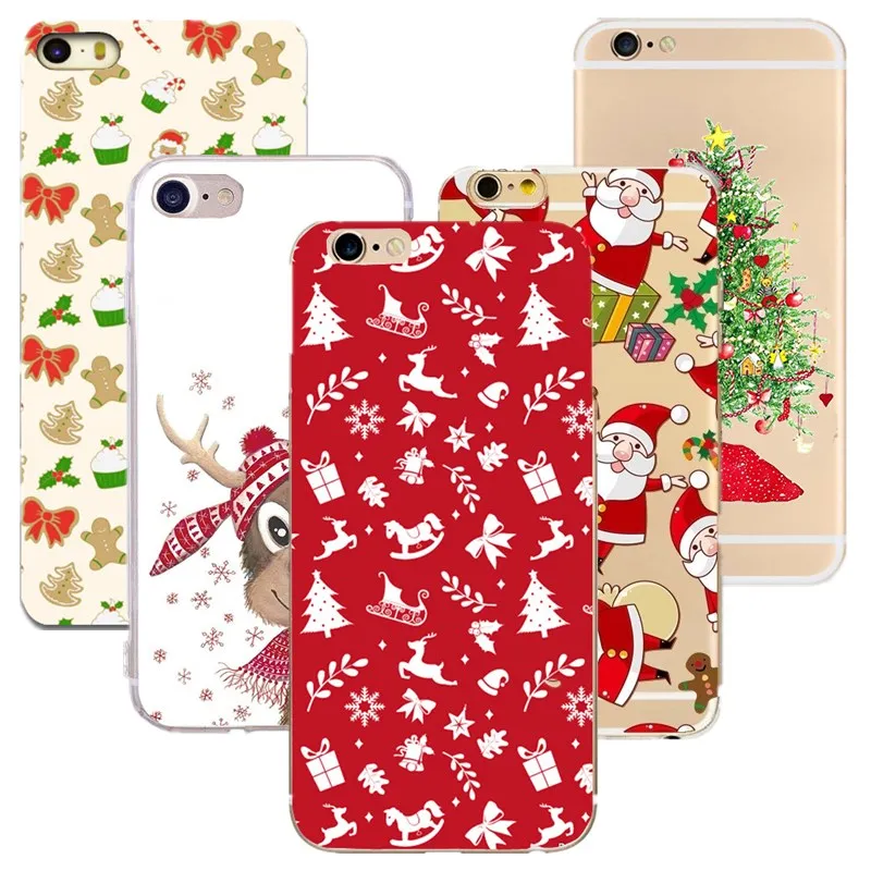 Рождественский чехол для iPhone X 8 7 6 S Plus 5S SE 2019 новый год случаях Iphone 6S 10 аксессуары |