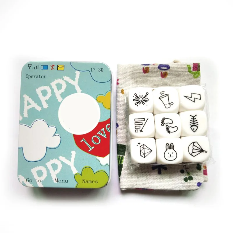 Новая история истории игры в кости металлическая коробка/сумка английские