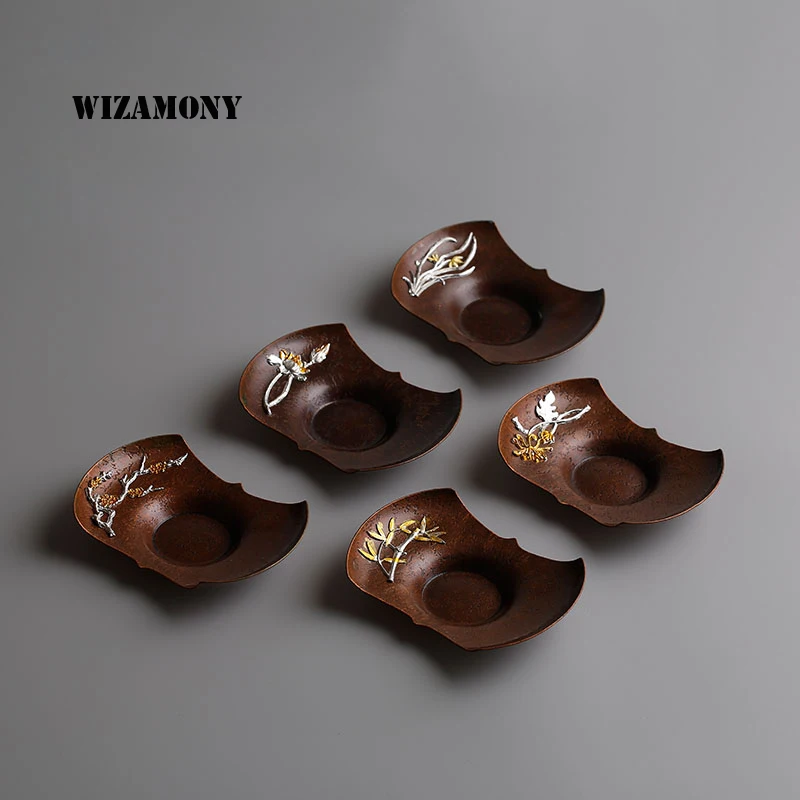 1 шт. креативный поднос из красной меди для чая 6 видов|tea accessories|tea decordecorative cup |