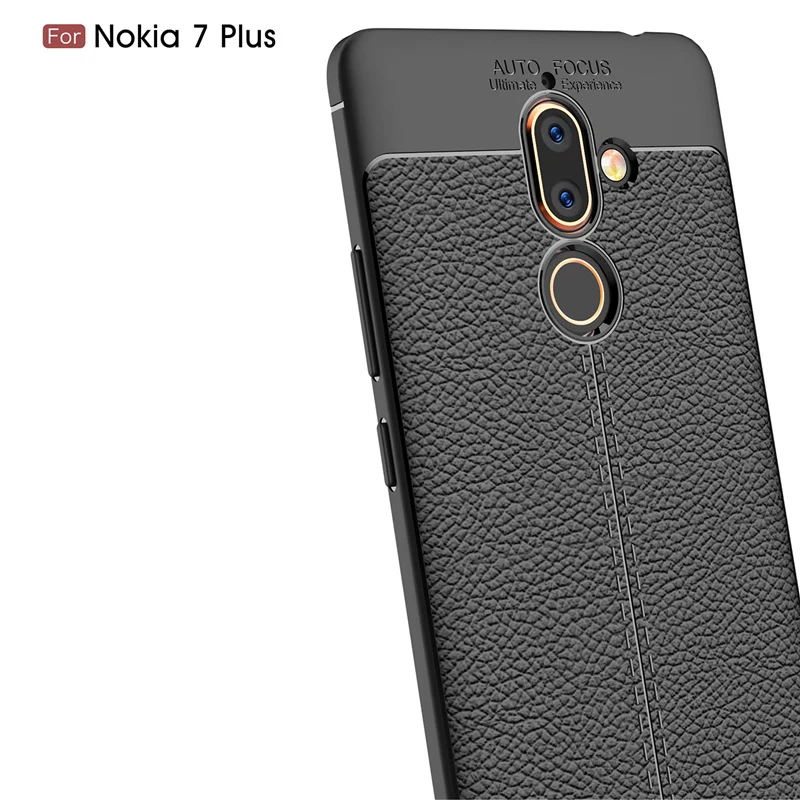 Чехол для телефона Nokia 7 Plus роскошный Противоскользящий мягкий силиконовый
