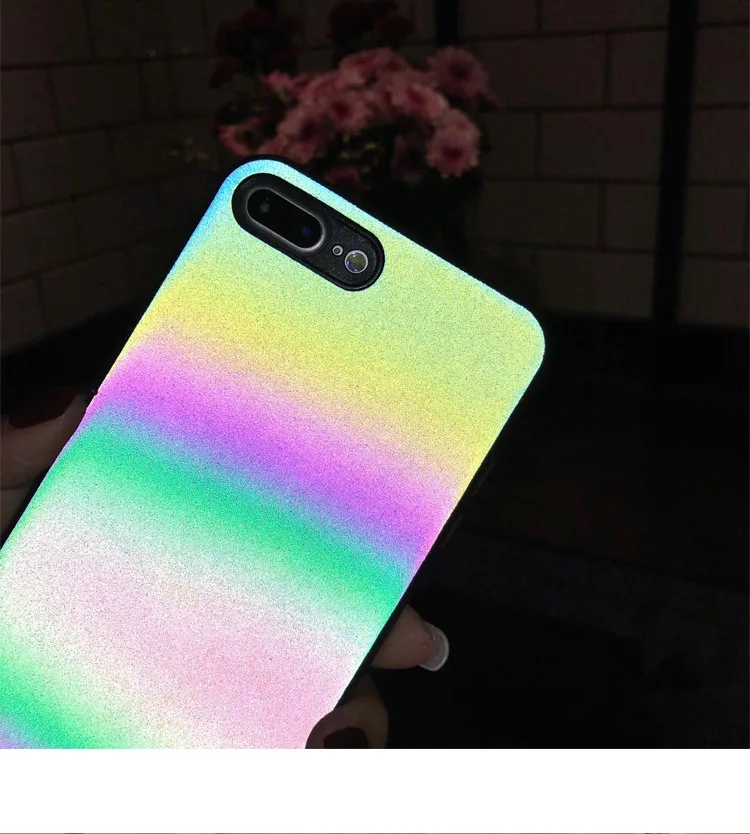 Крутой лазерный Радужный светящийся чехол для iphone X XS Max XR 7 8 6 6S Plus Роскошные Матовые чехлы для телефона из термополиуретана блестящая задняя крышка Coque Capa