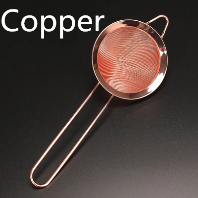 Copper 1 шт серебряное медное Золотое Коническое коктейльное сито отлично подходит для удаления бит из сока Julep ситечко для коктейлей - Цвет: Copper