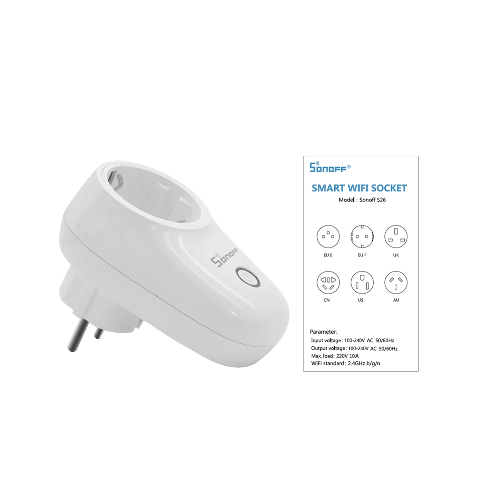Sonoff S26 WiFi умная розетка Автоматизация домашний пульт дистанционного