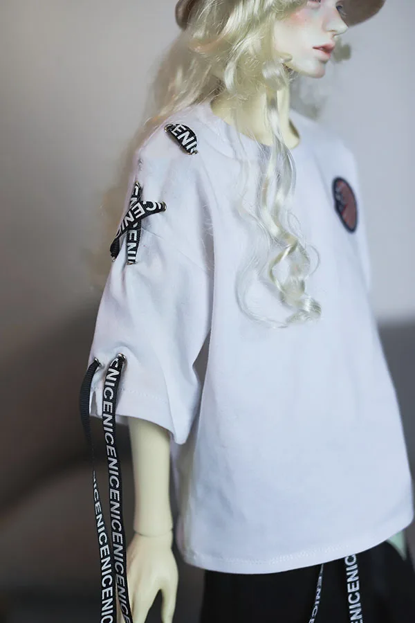 Футболка с коротким рукавом и лентами для шарнирной куклы 1/3 BJD SD DD Размер дяди SSDF