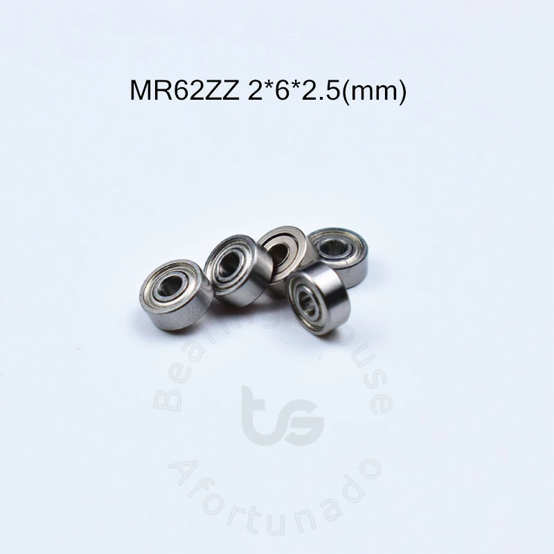 MR62ZZ 2*6*2,5(мм) 10 шт. подшипник ABEC-5 металлический герметичный Миниатюрный Мини-подшипник MR62 MR62ZZ хромированный стальной радиальный подшипник