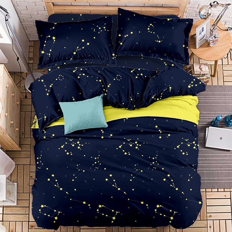 Набор постельного белья в богемном стиле 5 размеров 4 шт. из мягкого полиэстера