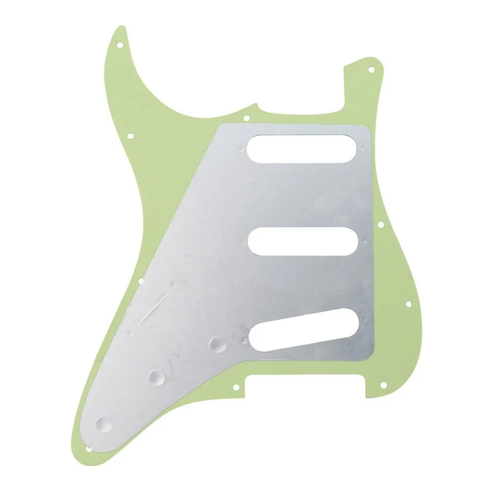 Набор из 3Ply мятно-зеленой гитары Pickguard SSS 11 отверстие и крышка задняя пластина и винты аксессуары для гитары