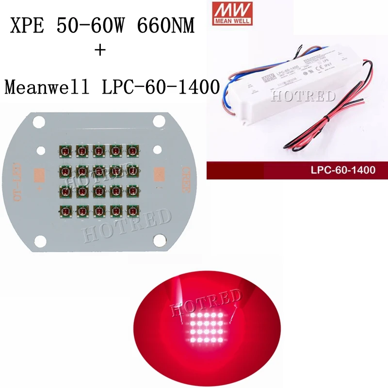 Diode Emitter Light Deep Red 660nm Indoor Garden Plant+meanwell Lpc 1400driver