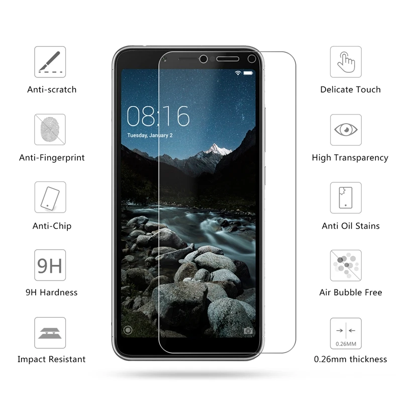 2.5D 0 26 мм 9H Премиум Закаленное стекло для Xiaomi Redmi 6 защитная пленка экрана